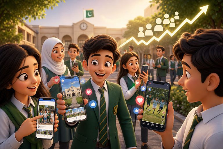 School social media presence growing across phones and platforms