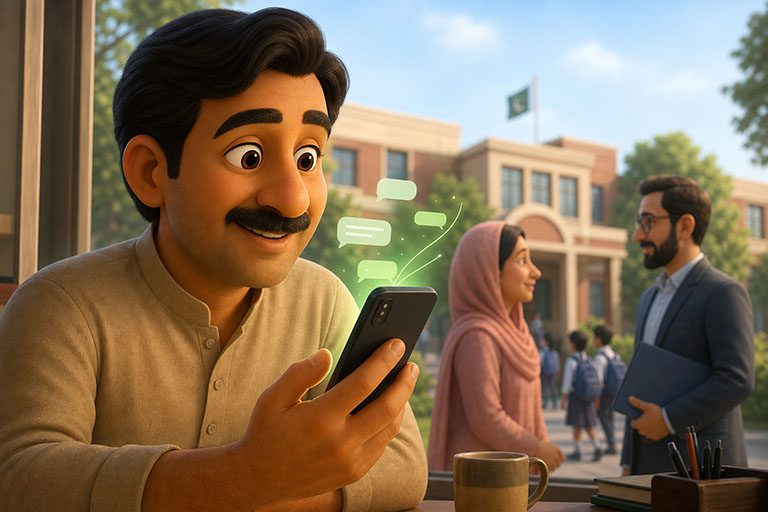 Parent instantly contacting school administration through website WhatsApp integration